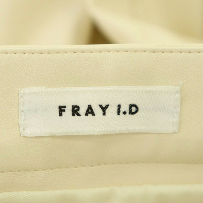 【中古】フレイアイディー FRAY I.D ピンタックプリーツレザースカート ロング フェイクレザー 0 オフホワイト /NR ■OS レディース 【ベクトル 古着】 231201 3