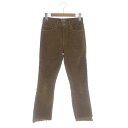 楽天ブランド古着ベクトルプレミアム店【中古】マザー mother Corduroy Insider Crop Step Fray コーデュロイパンツ ブーツカット カットオフ ストレッチ 24 ライトブラウン /ES ■OS レディース 【ベクトル 古着】 231218