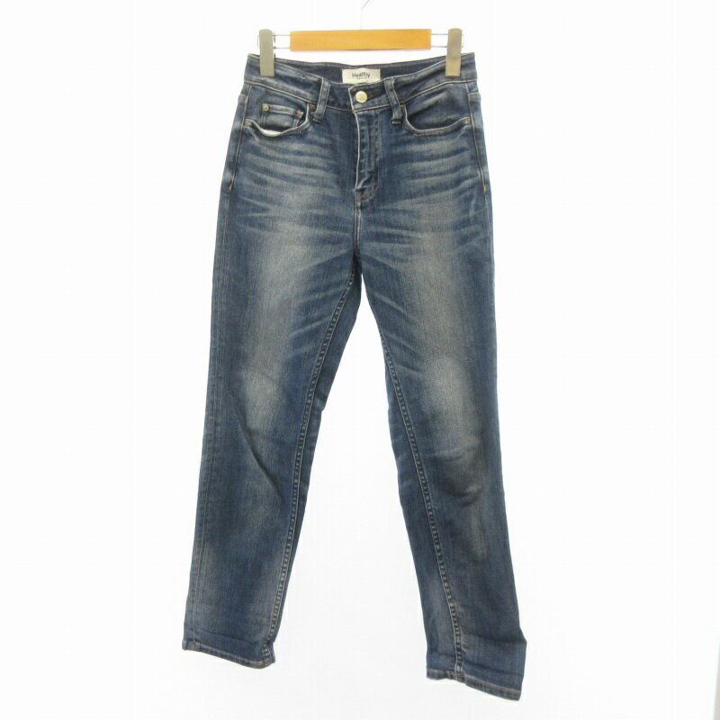 【中古】ヘルシーデニム Healthy DENIM スリム デニムパンツ ジーンズ ストレッチ有 インディゴブルー 22 約S-M ■122 レディース 【ベ