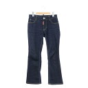 【中古】ディースクエアード DSQUARED2 MUSE de Deuxieme Classe取り扱い 22SS Bell Bottom デニムパンツ ジーンズ 34 紺 ネイビー /DF ■OS レディース 【ベクトル 古着】 240125