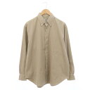 【中古】アプレッセ A.PRESSE 22AW BD Shirt ツイルシャツ 長袖 ボタンダウン 1 ベージュ /DO ■OS ■AD レディース 【ベクトル 古着】 240201