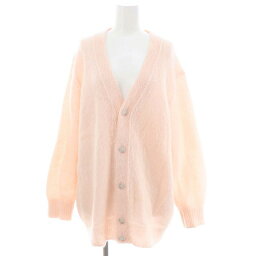 【中古】スローン SLOANE mohair shaggy Vneck cardigan カーディガン 長袖 ニット 4 ピンク /MI ■OS ■SH レディース 【ベクトル 古着】 240220