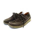 【中古】コムデギャルソンオムドゥ COMME des GARCONS HOMME DEUX PADMORE & BARNES モカシンシューズ スエード 7 25cm ダークブラウン /YO4 メンズ 【ベクトル 古着】 240402