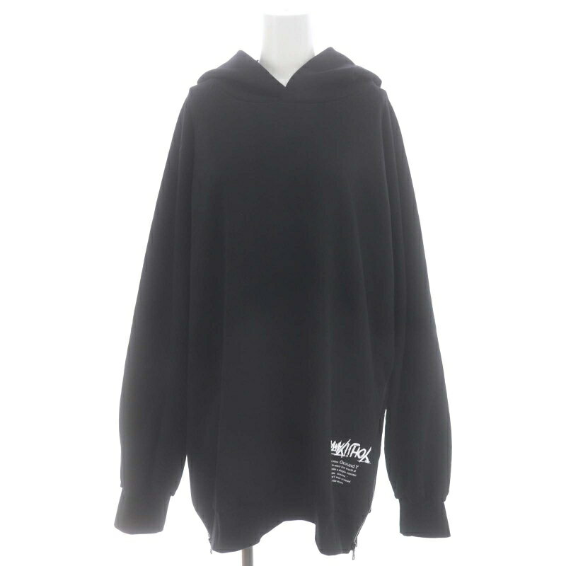 šۥ饦ɥ磻 襦ޥ GroundY Upside Down LOGO Side Zipper Hoodie ѡ å Ĺµ ա ץ륪С 3  ֥å  ۥ磻 /DO OS SH  ڥ٥ȥ  240402