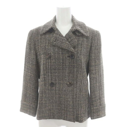 【中古】セオリーリュクス theory luxe Premise for Theory Luxe MAGDALENE ツイードダブルジャケット ウール 38 黒 白 ベージュ /DF ■OS レディース 【ベクトル 古着】 240417 【中古】セオリーリュクス theory luxe Premise for Theory Luxe MAGDALENE ツイードダブルジャケット ウール 38 黒 白 ベージュ /DF ■OS レディース 【ベクトル 古着】 240417