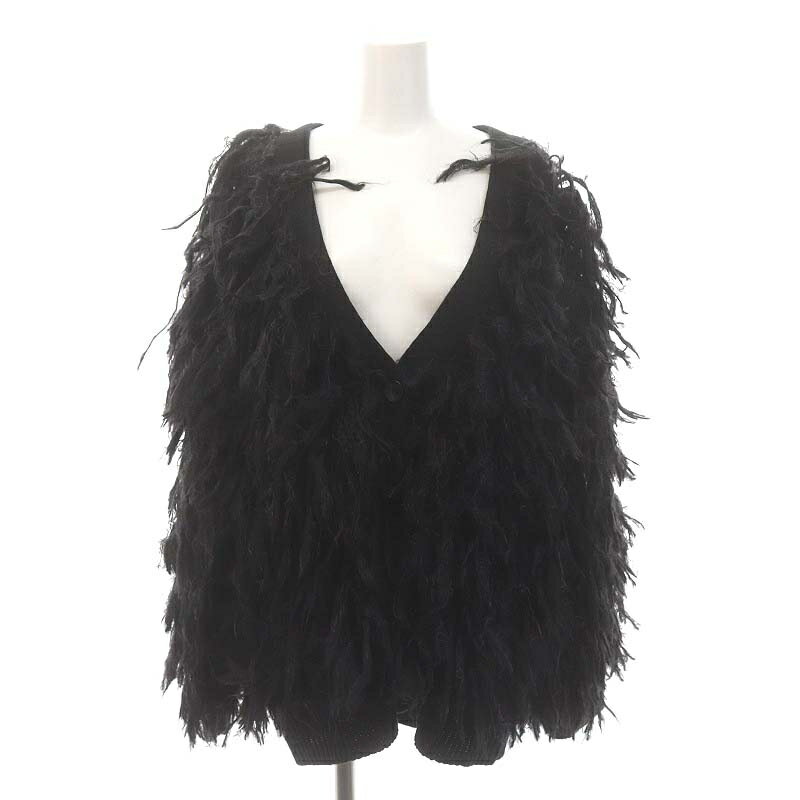 š̤ ᥾󥹥ڥ MAISON SPECIAL Shaggy Fringe Hand Cardigan ǥ Ĺµ Vͥå եȥܥ F  ֥å /YQ OS ǥ ڥ٥ȥ  240509