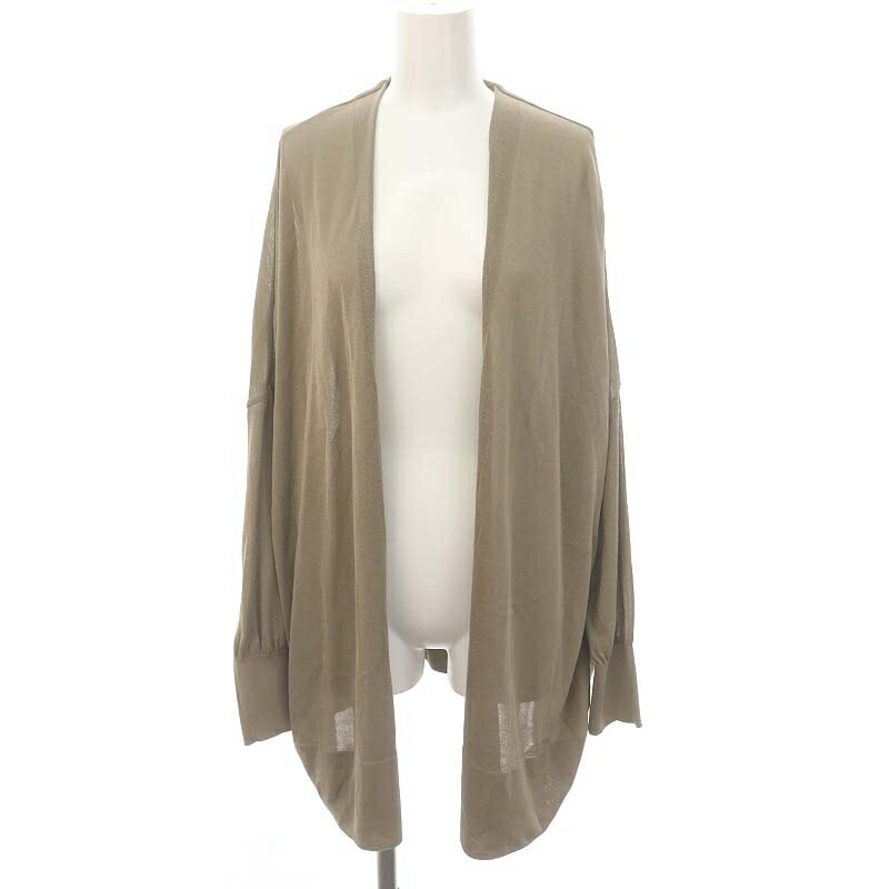 【中古】ミューズ ドゥーズィエム クラス MUSE de Deuxieme Classe 23SS shake code カーディガン トッパー 長袖 ボタンレス モカ /ES ..