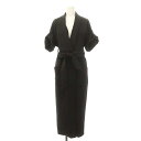 【中古】ロル L'Or Wide collar coat dress ワンピース ロング マキシ丈 五分袖 F チャコールグレー /MI ■OS レディース 【...