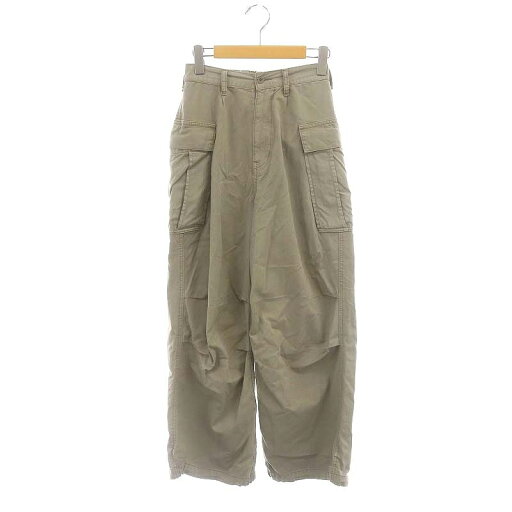 【中古】プラージュ Plage 24SS military パンツ ミリタリー ボトムス ジップフライ 34 S ベージュ /YQ ■OS レディース 【ベクトル 古着】 240806 【中古】プラージュ Plage 24SS military パンツ ミリタリー ボトムス ジップフライ 34 S ベージュ /YQ ■OS レディース 【ベクトル 古着】 240806