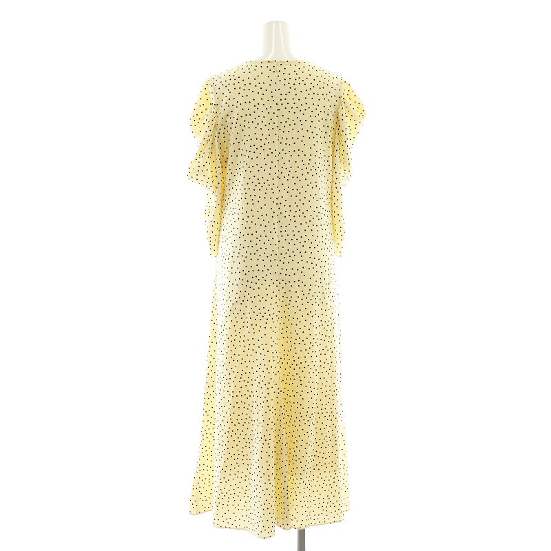 【中古】ミラオーウェン Mila Owen 24SS Vネックタックギャザードットワンピース インナー付き 0 アイボリー 黒 /MI ■OS レディース 【ベクトル 古着】 250711 vectorpremium-18623534 ブランド古着ベクトルプレミアム店 サンプル画像2