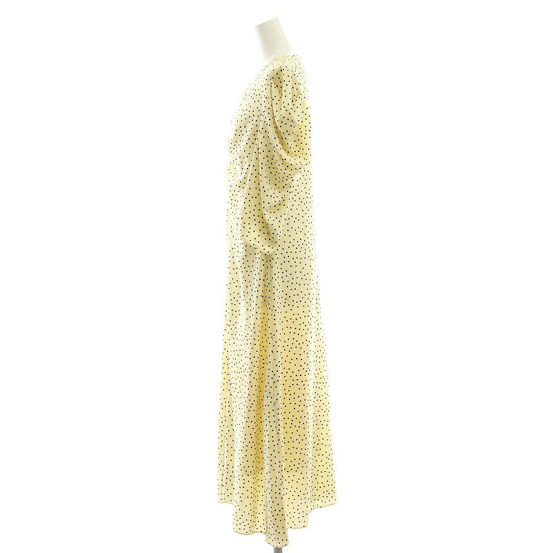 【中古】ミラオーウェン Mila Owen 24SS Vネックタックギャザードットワンピース インナー付き 0 アイボリー 黒 /MI ■OS レディース 【ベクトル 古着】 250711 vectorpremium-18623534 ブランド古着ベクトルプレミアム店 サンプル画像3