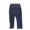 【中古】アメリカーナ AMERICANA ベイカーパンツ ストレート ボタンフライ コットン M 紺 ネイビー /NR ■OS レディース 【ベクトル 古着】 ...