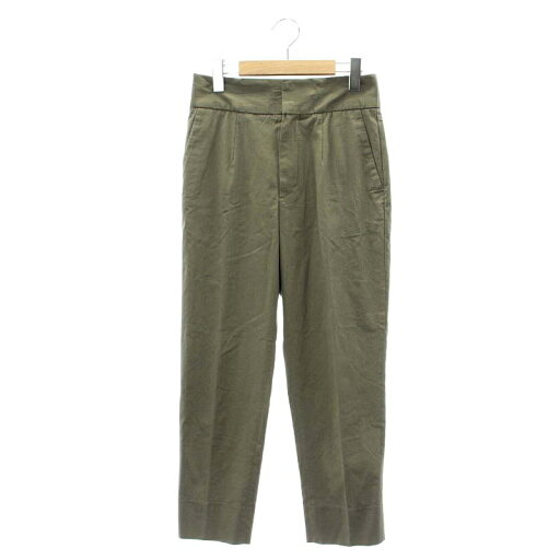 【中古】ドレステリア DRESSTERIOR サイドスリットテーパードパンツ 麻 リネン混 38 M カーキ /AT ■OS レディース 【ベクトル 古着】 240916 【中古】ドレステリア DRESSTERIOR サイドスリットテーパードパンツ 麻 リネン混 38 M カーキ /AT ■OS レディース 【ベクトル 古着】 240916