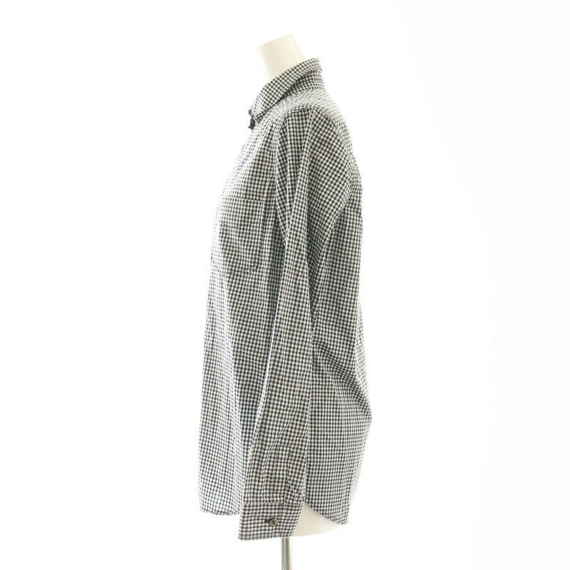 【中古】ルーニィ LOUNIE 長袖 シャツ ギンガムチェック柄 38 黒 ブラック 白 ホワイト /KO ■OS レディース 【ベクトル 古着】 250210