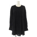 【中古】デミルクス ビームス Demi-Luxe BEAMS ギャザーブラウス シャツ 長袖 38 M 黒 ブラック /SY ■OS レディース 【ベクトル 古着】 241212(4)