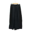 【中古】ジャーナルスタンダード JOURNAL STANDARD 21SS リネンタックキュロット ワイドパンツ フレア ギャザー イージー ハイウエスト 34...