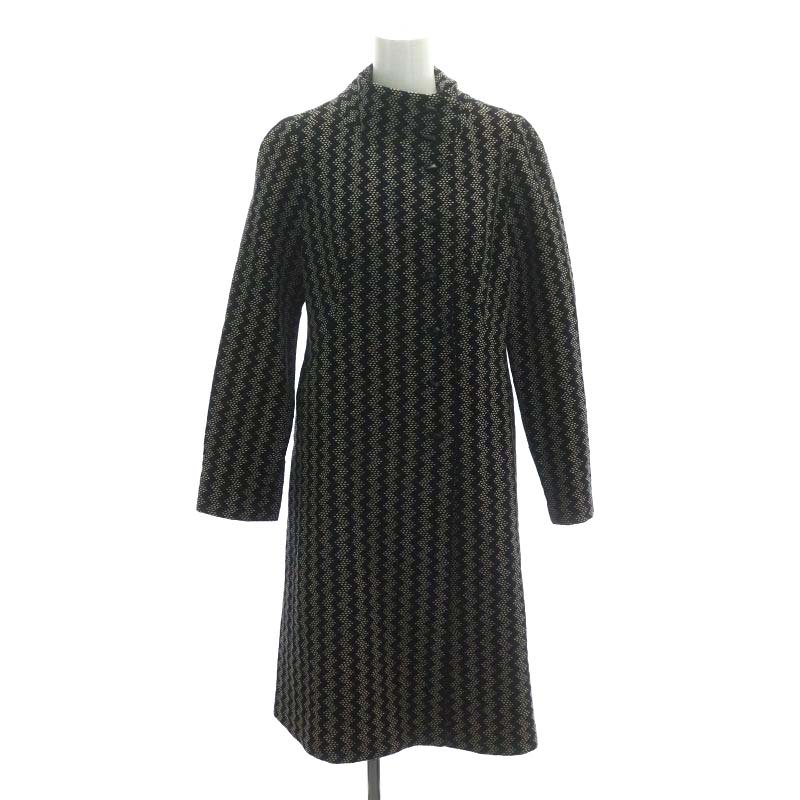 【中古】シビラ SYBILLA ウール コート スタンドカラー M 黒 ブラック /SY ■OS レディース 【ベクトル 古着】 241022