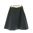 【中古】フォクシー ブティック FOXEY BOUTIQUE シルクスカート フレア ひざ丈 40 黒 ブラック /AT ■OS レディース 【ベクトル 古着】...