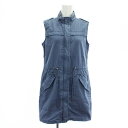 【中古】ラグアジェム LAGUA GEM 24SS BIG POCKET MILITARY ミニワンピース ノースリーブ M ブルー ■SH /SY ■OS レディース 【ベクトル 古着】 241022(4)