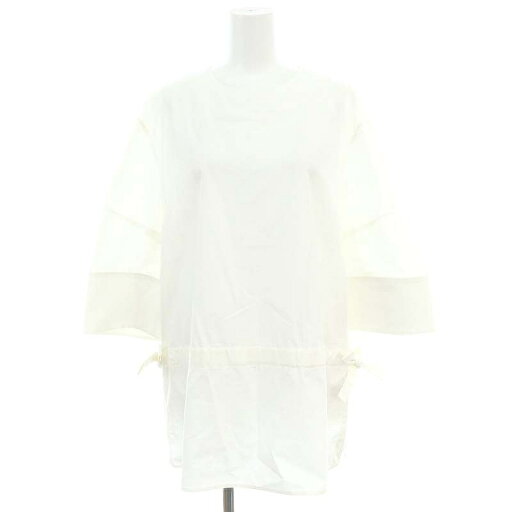 【中古】ジルサンダー JIL SANDER コットン バックオープン ウエストギャザー ハーフスリーブ チュニック 七分袖 36 白 ホワイト /MI ■OS レディース 【ベクトル 古着】 241023 【中古】ジルサンダー JIL SANDER コットン バックオープン ウエストギャザー ハーフスリーブ チュニック 七分袖 36 白 ホワイト /MI ■OS レディース 【ベクトル 古着】 241023