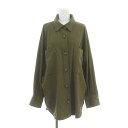 【中古】ビアズリー BEARDSLEY ガリャルダガランテ 23AW ネップシャツジャケット 胸ポケット F カーキブラウン /NR ■OS レディース 【ベクトル 古着】 241030(4)