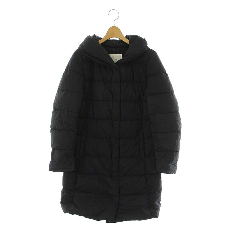 【中古】アンタイトル UNTITLED 3WAYフードストレッチダウンコート アウター ミドル丈 ジップアップ 2 紺 ネイビー /HK ■OS レディース 【ベクトル 古着】 241106