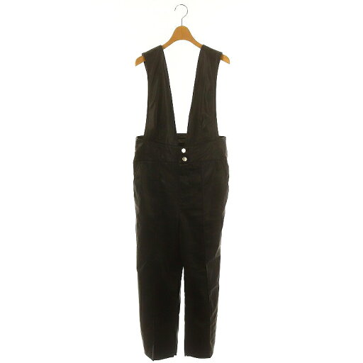 【中古】ザラ ZARA フェイクレザー スラウチーフィット オーバーオール オールインワン サロペット L 黒 ブラック /YQ ■OS レディース 【ベクトル 古着】 241118 【中古】ザラ ZARA フェイクレザー スラウチーフィット オーバーオール オールインワン サロペット L 黒 ブラック /YQ ■OS レディース 【ベクトル 古着】 241118