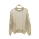 【中古】ジェナ エスパスメルヴェイユ Jena espace merveilleux 24SS ラメプルオーバー ニット セーター 長袖 F ベージュ /HK ■OS ■SH レディース 【ベクトル 古着】 241125(4)