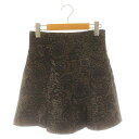 【中古】スナイデル SNIDEL 23SS ハイウエストスカショーパン ショートパンツ キュロット 0 黒 ベージュ ブラック /NR ■OS レディース 【ベ...