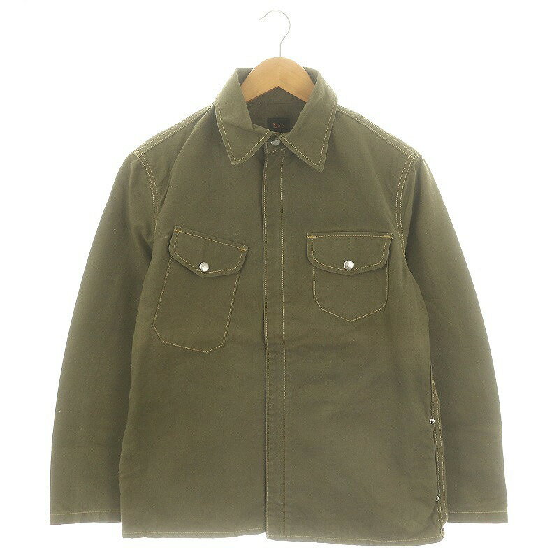 【中古】未使用品 リー LEE タグ付き RODEO JACKET CZ-TENT テントクロスジャケット ミリタリー 38 M カーキ /KO ■OS メンズ 【ベクトル 古着】 241126