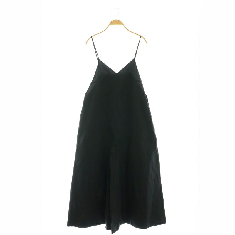 【中古】サードマガジン THIRD MAGAZINE mikomori CAMISOLE ALL IN ONE キャミソールオールインワン ワイド 9 M 黒 ブラック /KO ■OS レディース 【ベクトル 古着】 241211