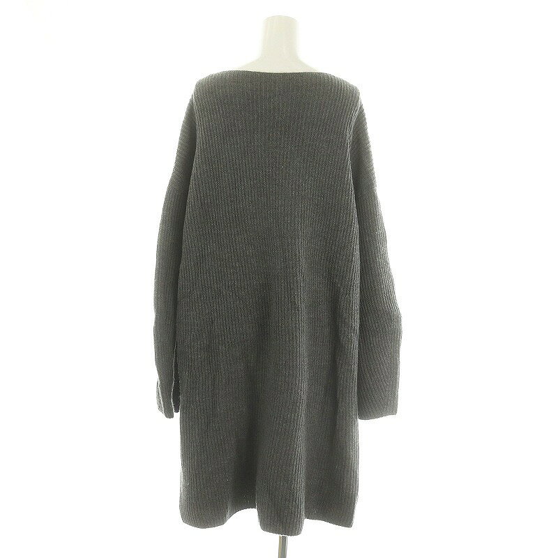 【中古】スローブ イエナ SLOBE IENA 23AW ファインウールニットミニワンピース 膝丈 長袖 グレー /NR ■OS レディース 【ベクトル 古着】 241128