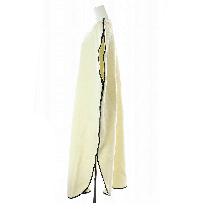 【中古】サクラ SACRA ウール プルオーバー ワンピース ミモレ ロング スキッパー ノースリーブ 38 M アイボリー /AT ■OS レディース 【ベクトル 古着】 241217