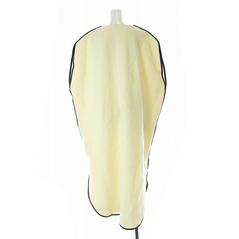 【中古】サクラ SACRA ウール プルオーバー ワンピース ミモレ ロング スキッパー ノースリーブ 38 M アイボリー /AT ■OS レディース 【ベクトル 古着】 241217