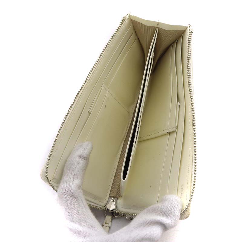 【中古】キプリス CYPRIS 長財布 L字ファスナー レザー 白 ホワイト 4949 /YO3 ■SH レディース 【ベクトル 古着】 241130