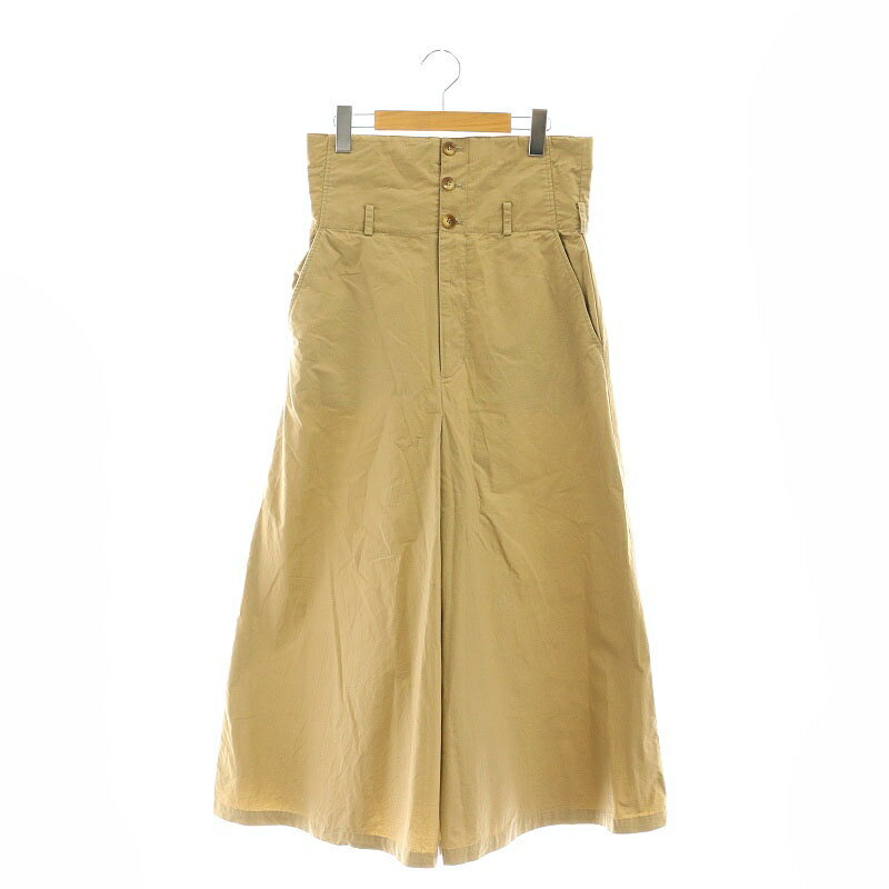 【中古】コンバーストウキョウ CONVERSE TOKYO 2WAY HIGHWAIST SKIRT スカート タック フレア ロング ベージュ /HK ■OS レディース 【ベクトル 古着】 241209