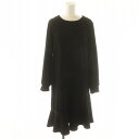 【中古】ステュディオス STUDIOUS Long sleeve dress ドレス ワンピース ひざ丈 長袖 F 黒 ブラック /DF ■OS レディース 【ベクトル 古着】 241226