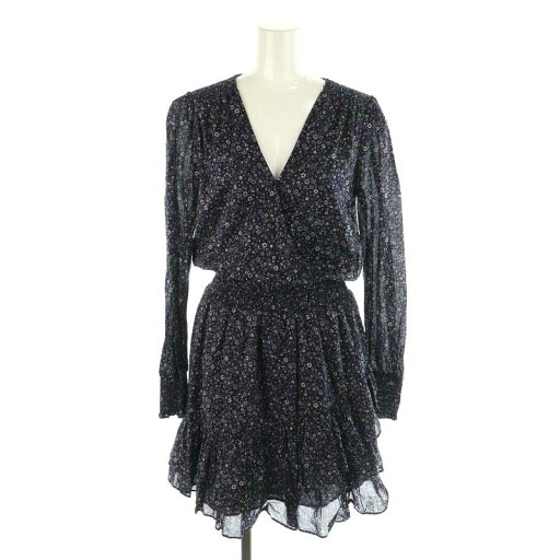 【中古】マイケルマイケルコース Michael michael kors シャツワンピース カシュクール ティアード 長袖 ひざ丈 小花柄 S 黒 ブラック 紫 パープル /KO ■OS レディース 【ベクトル 古着】 241212 【中古】マイケルマイケルコース Michael michael kors シャツワンピース カシュクール ティアード 長袖 ひざ丈 小花柄 S 黒 ブラック 紫 パープル /KO ■OS レディース 【ベクトル 古着】 241212