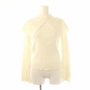 【中古】プロポーション ボディドレッシング PROPORTION BODY DRESSING ニット セーター 長袖 リブ スクエアネック ケープカラー付き FR 白 ホワイト /ES ■OS レディース 【ベクトル 古着】 250117(4)