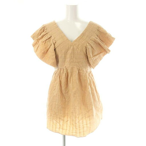 【中古】リリーブラウン Lily Brown ボリュームスリーブチュニック フリル ペプラム ベージュ LWFT221101 /KO ■OS レディース 【ベクトル 古着】 250207 【中古】リリーブラウン Lily Brown ボリュームスリーブチュニック フリル ペプラム ベージュ LWFT221101 /KO ■OS レディース 【ベクトル 古着】 250207