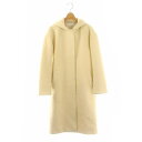 【中古】B&Y ユナイテッドアローズ BEAUTY&YOUTH ビューティー&ユース ドロップショルダーフードコート アウター ウール S アイボリー /YQ ■OS レディース 【ベクトル 古着】 241219