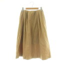 【中古】ボールジー BALLSEY トゥモローランド 22SS マットグログラン タックギャザースカート ロング ミモレ丈 フレア 32 ベージュ /MI ■O...