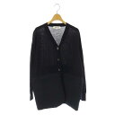【中古】エンフォルド ENFOLD 24AW ジャケットレイヤードカーディガン JACKET LAYERED CARDIGAN 長袖 Vネック 38 M 紺 ネ...