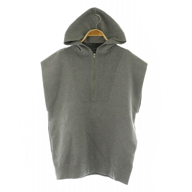 【中古】ジャーナルスタンダード JOURNAL STANDARD 24AW C/CAフーディーニットベスト プルオーバー ハーフジップ グレー /MY ■OS レディース 【ベクトル 古着】 250110