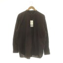 【中古】ビームス BEAMS バンドカラーイージーシャツ 長袖 フロントボタン コットン M 茶 ブラウン /YQ ■OS ■AD メンズ 【ベクトル 古着】 250107(4)