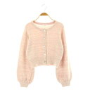 【中古】デイシー deicy バルーンスリーブ スパンコールミックスカーディガン ニット 長袖 F ピンク 薄紫 ラベンダー /ES ■OS レディース 【ベクトル 古着】 250114(4)