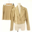 【中古】ハーリップトゥ Her lip to Vivienne Set Up セットアップ 上下 テーラードジャケット ショート丈 プリーツスカート ミニ M ベージュ /HK ■OS レディース 【ベクトル 古着】 250121