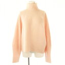【中古】エミアトリエ emmi atelier 23AW ホールガーメントニットトップス セーター 長袖 チュニック丈 ウール F ライトピンク /MI ■OS レディース 【ベクトル 古着】 250123