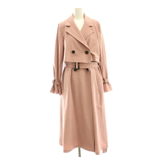 【中古】ジャスグリッティー JUSGLITTY 22SS 2WAY トレンチコート ロング ノースリーブ ベルト付き 1 ピンク /MI ■OS レディース 【ベクトル 古着】 250123 【中古】ジャスグリッティー JUSGLITTY 22SS 2WAY トレンチコート ロング ノースリーブ ベルト付き 1 ピンク /MI ■OS レディース 【ベクトル 古着】 250123