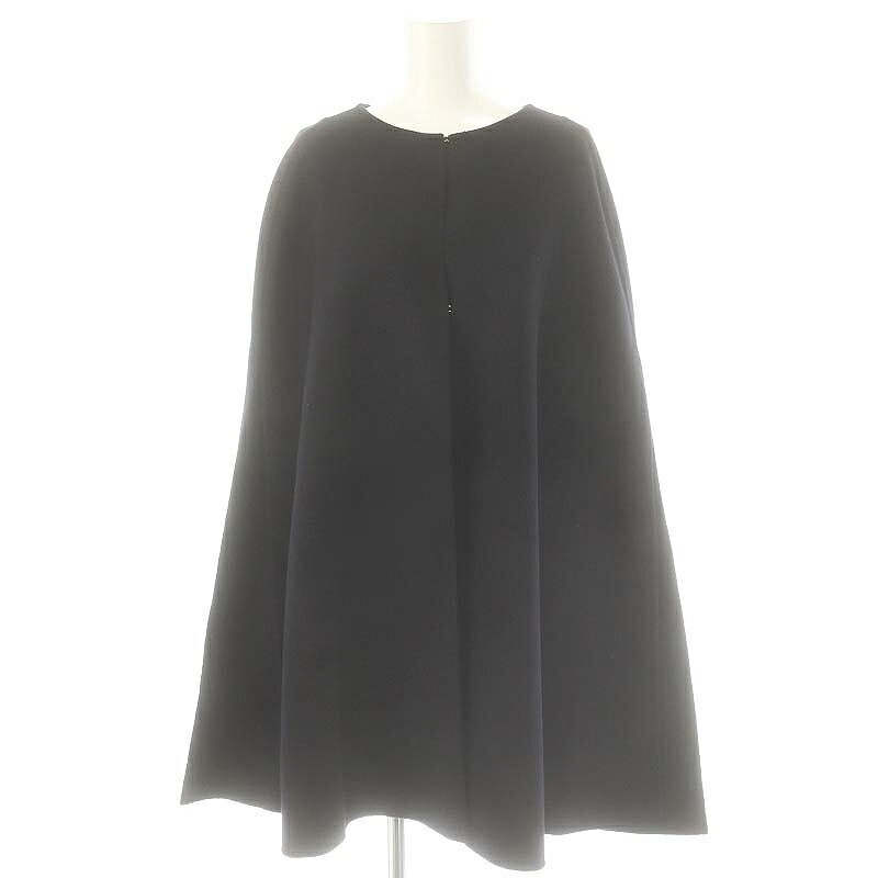 【中古】ルージュヴィフ Rouge vif 24AW 40周年 ウールカシミヤリバーマントコート ポンチョ ケープ ウール 黒 ブラック /MF ■OS レディース 【ベクトル 古着】 250127